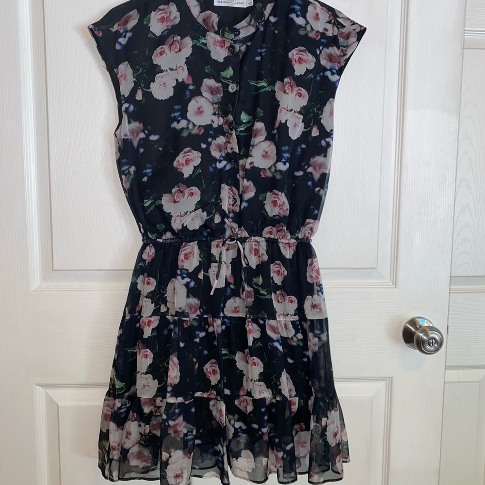 Rebecca Minkoff Black Floral Dress. - Picture 2 of 7